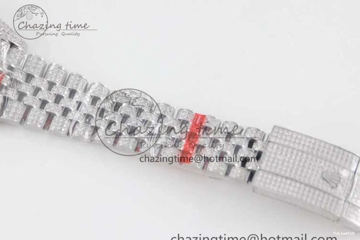 Full Arabic 41 Datejust on Dial Markers Best TWF 1:1 A2824 Edition SS Diamonds Bracelet Jubilee 0103